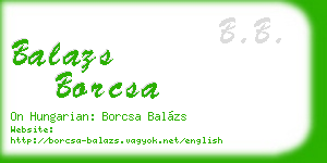 balazs borcsa business card